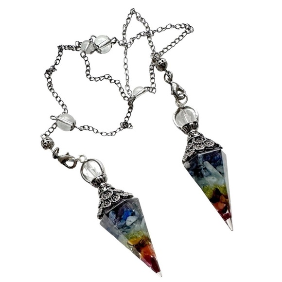 BEAUTIFUL 7 Stone Chakra Pendulums - Picture 5 of 5